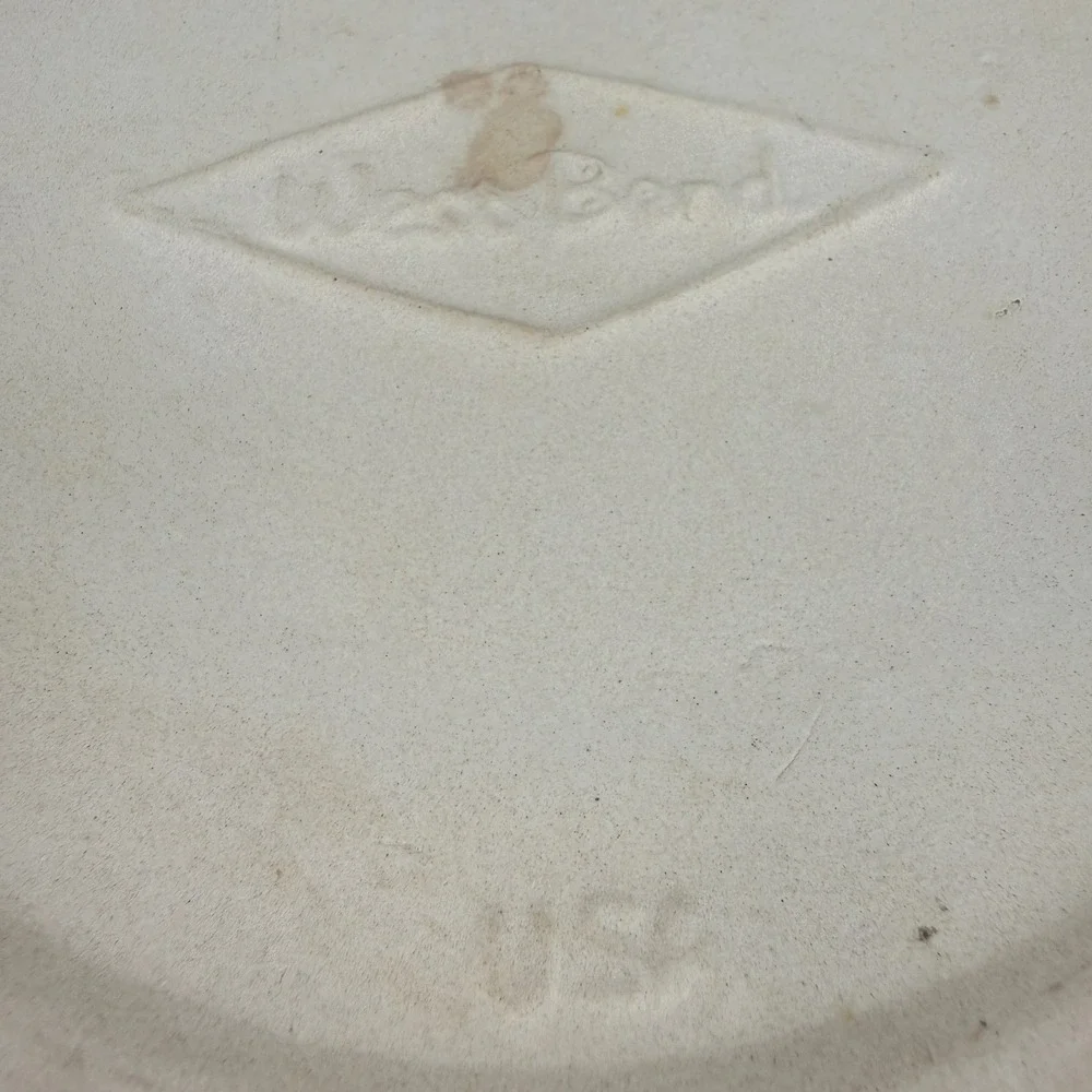 West Bend Stoneware Bean Pot MCM Fork & Spoon Pattern Crock with Lid